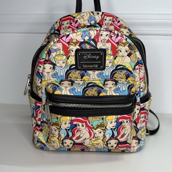Loungefly Disney RARE Princesses Cinderella, Jasmine, Snow White, Mini Backpack - Picture 2 of 12